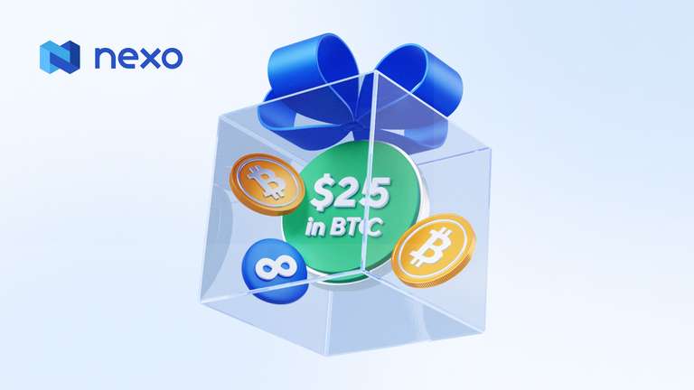 Nexo KwK (Crypto) - Freunde werben Freunde - Bitcoin (BTC) im Wert von $25 für Werber + Geworbenem