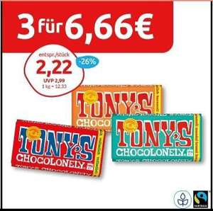 [lokal Budni] 3x Tony's Chocolonely 180g je 2,22€ - Fairtrade Schokolade