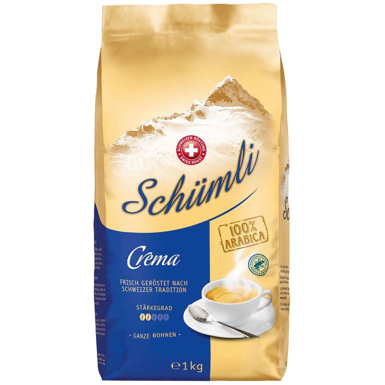 7x Kaffee Schümli Crema Bohnen