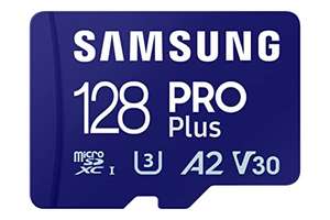 [Prime] Samsung PRO Plus 128 GB microSD-Karte + SD-Adapter, MicroSDXC mit UHS-I U3, Full HD & 4K UHD, 180 MB/s Lesen, 130 MB/s Schreiben