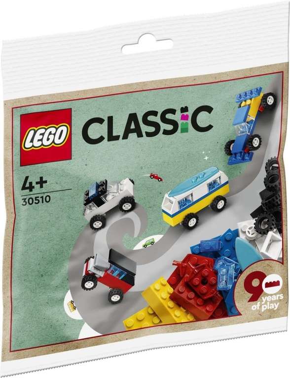 LEGO Classic 32x32 Weiße Grundplatte (11010) inkl. Polybag Classic 90 Jahre Autos (30510) für 5,99 Euro [Alternate]