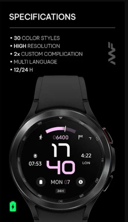 (Google Play Store) Awf Mohawk - watch face (WearOS watchface)