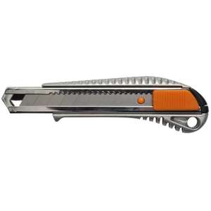 (Prime) Fiskars Profi-Cuttermesser aus Metall, 18 mm, Orange/Metall, 1004617
