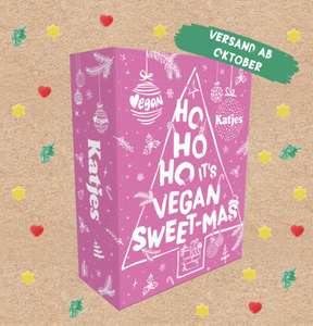KATJES Adventskalender - Ho Ho Ho, It's Vegan Sweet-Mas | 43cm B x 56cm H x 15cm T | Versand ab Oktober