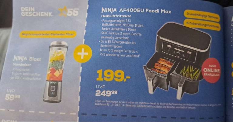 Ninja AF400EU plus Ninja Blast - Air Fryer und Standmixer Bundle für 194€