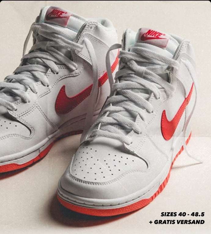 Nike – Dunk Hi – Retro-Sneaker in Weiß und Rot