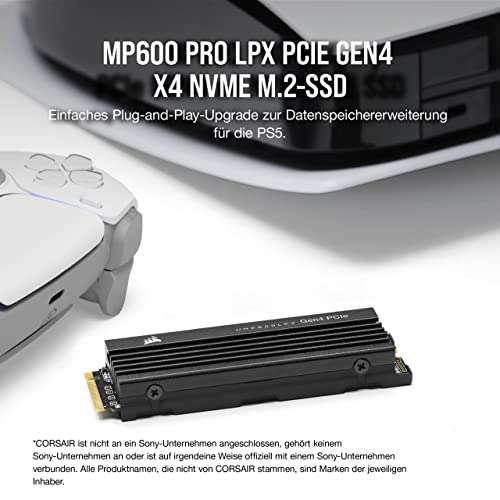 (Amazon / Alternate) Corsair MP600 PRO LPX 1TB M.2 NVMe PCIe x4 Gen4 SSD