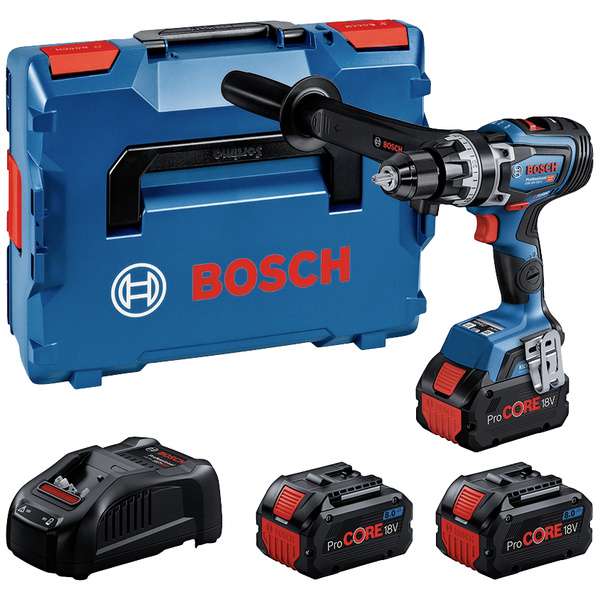 Bosch Professional GSB 18V-150 C 0615A5002Y Akku-Schlagbohrschrauber mit Bluetooth Modul , 3x ProCore 8.0AH, GAL 1880 CV Pro Deal berechtigt
