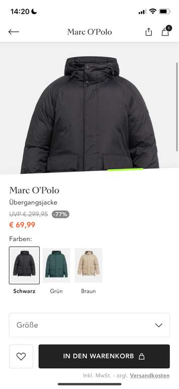 Marc O‘Polo wattierter Parka Herren