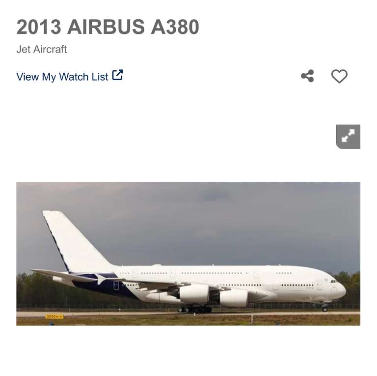 Airbus A380 ehemals Lufthansa - gebraucht