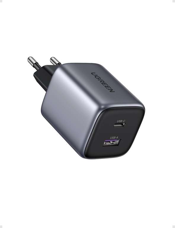 [Amazon Prime] UGREEN Nexode 35W USB C Ladegerät USB Netzteil GaN II Tech Schnellladegerät mit 2 Ports