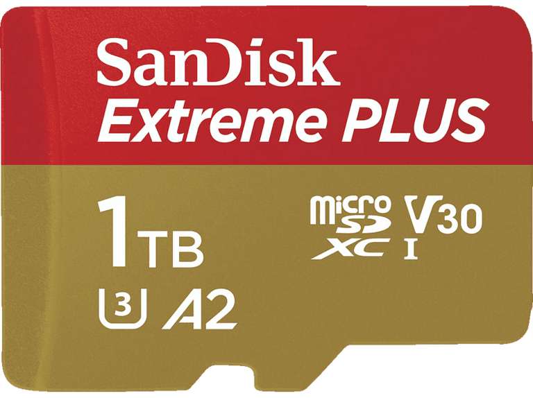 SanDisk Extreme PLUS R200/W140 microSDXC 1TB 139€ inkl. VSK