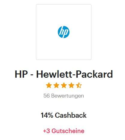 HP + Shoop 14% Cashback + 50 Euro Shoop Gutschein + bis zu 300 Euro Rabatt