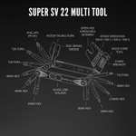 Lezyne Super SV22 - Fahrrad Multitool 22 Funktionen aus Edelstahl