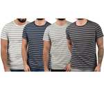 4x BLEND Ilmari Herren Baumwoll-Shirt mit Inka Muster in Blau, Grau oder Weiß | Gr. S-2XL, 100 % Baumwolle (je Shirt 7,99 €)