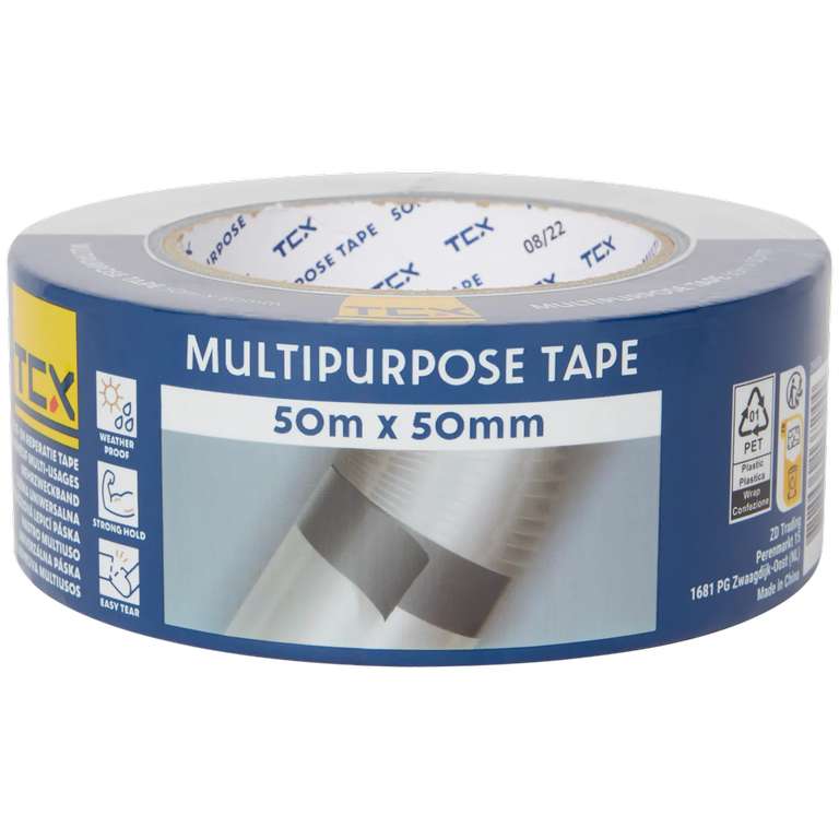 DUCT-Tape TCX Gewebeklebeband (50m x 50mm) Klebe- und Reparaturtape 1,99€ bei ACTION
