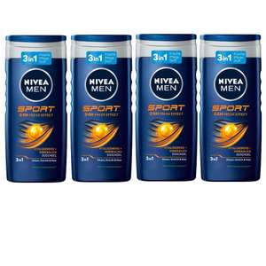 4x NIVEA MEN Sport Duschgel 3 in 1 (250 ml) (Prime Spar-Abo)