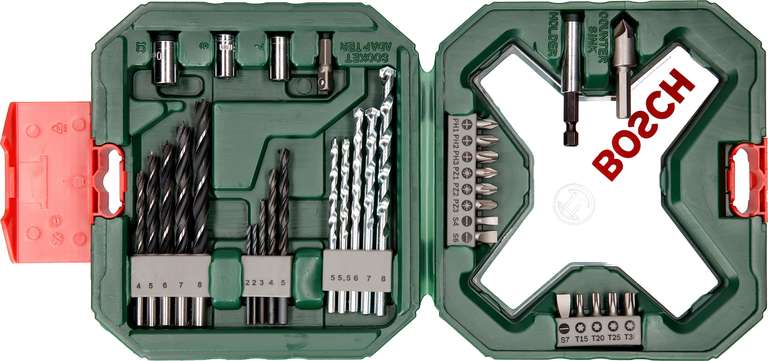 Bosch Accessories Bosch 34tlg. X-Line Classic Schrauber und Bohrer Set (Holz, Stein und Metall, Zubehör Bohrmaschine) PRIME