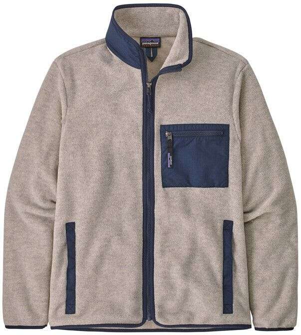 Patagonia Men's Synchilla Fleece Jacket in den Farben oatmeal heather, schwarz und plume grey