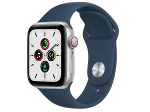 Apple Watch SE (GPS) 40mm silber mit Sportarmband abyssblau