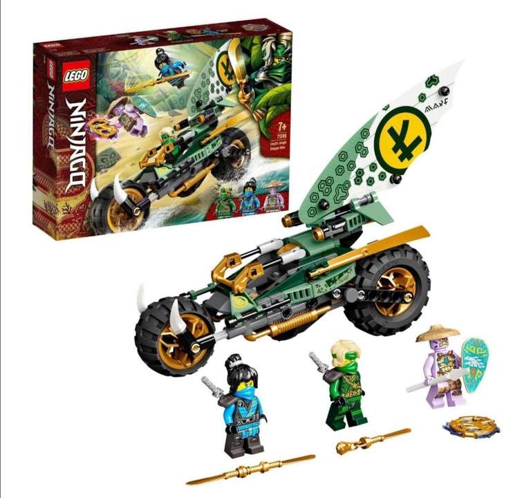 LEGO 71745 NINJAGO Lloyds Dschungel-Bike Bauset, Motorrad mit Lloyd und NYA Minifiguren