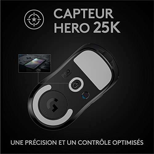 Logitech G Pro X Superlight Gen 1 kabellose Gaming-Maus HERO 25K Sensor, 63g, 5 programmierbare Tasten, 70 Std. Akku für 75,62€ (Amazon.fr)