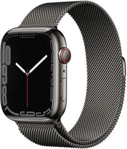 (Refurbed.de) Apple Watch Series 7 Edelstahl 45 mm Milanaise Armband GPS + Cellular - Exzellent