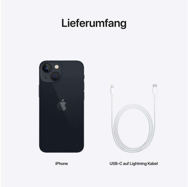 Apple iPhone 13 mini 128 GB Mitternacht / ebay saturn