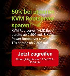 50% auf KVM Server (Epyc & Ryzen TR)
