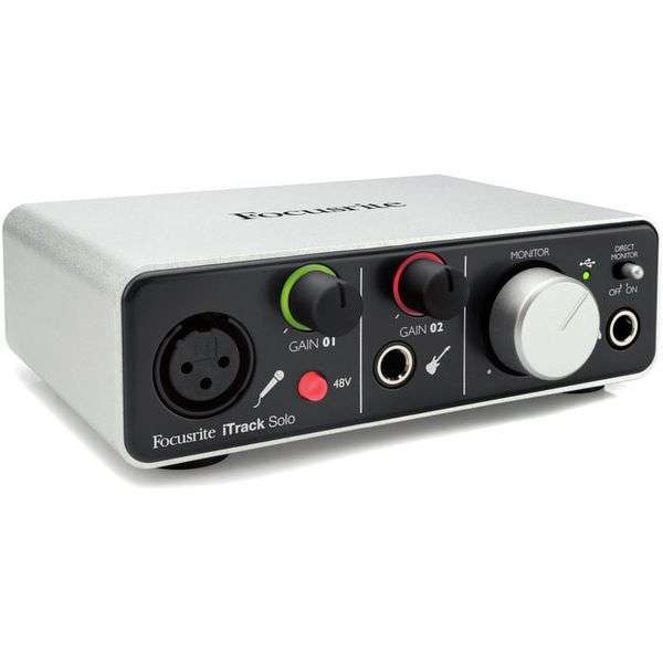 Focusrite iTrack Solo 2-Kanal USB Audiointerface für PC/MAC und iPad