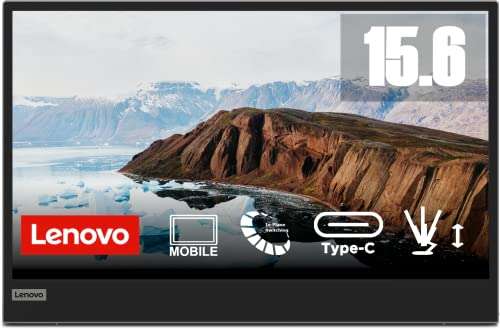 [Amazon] Lenovo L15 | 15,6" Full HD Monitor | 1920x1080 | 60Hz |entspiegelt | DisplayPort | USB Type-C | 6ms Reaktionszeit | schwarz