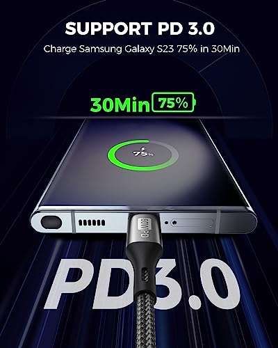 3x USB-C auf USB-C Kabel (0,5m/1m/2m) 60W PD Ladekabel für iPhone 15 Pro iPad Samsung Galaxy S24 Ultra S23 (Silkland-DE) (Amazon Prime)