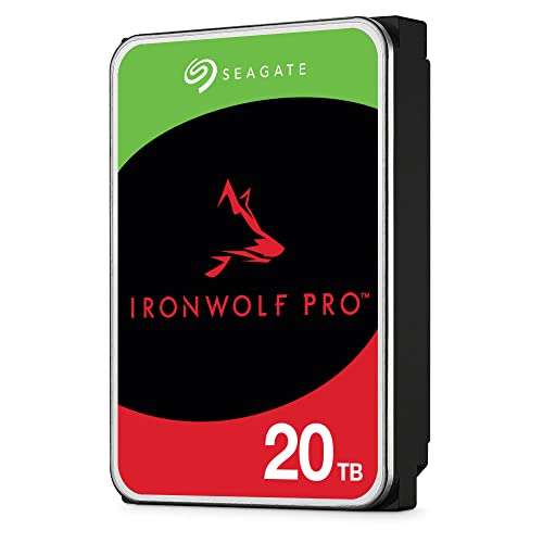 [amazon] Seagate IronWolf Pro; 20 TB HDD (intern); 3,5"; 7200 U/Min, CMR, 256 MB Cache, SATA 6 GB/sec (ST20000NE000)