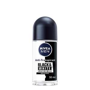 (Amazon Prime / Sparabo) NIVEA MEN Black & White Invisible Original Deo Roll-On (50 ml) oder Spray (150 ml) , Antitranspirant