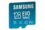 Samsung EVO Select microSD Speicherkarte 128 GB (UHS-I U3, Full HD, 130MB/s Lesen), inkl. SD-Adapter für 10,99€ inkl. Versand (Amazon Prime)