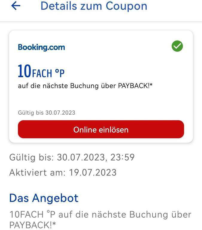 [Payback] 10 Fach Punkte auf Booking.com [personalisiert?]