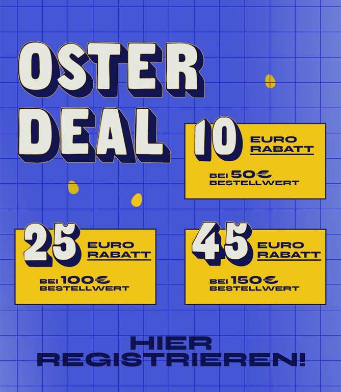 Oster-Deal bei KICKZ - Staffelrabatt - 10€ ab 50€ Mindestbestellwert 25€ ab 100€ und 45€ ab 150€