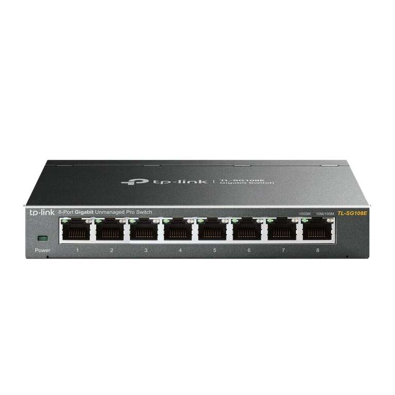 TP-Link TL-SG108E 8 Port Gigabit Ethernet Switch - VLAN, QoS, IGMP-Snooping