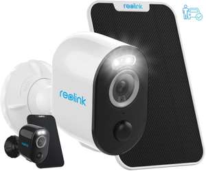 Reolink Argus 3 Pro mit Solarpanel (weiß oder schwarz) - Akku WLAN Überwachungskamera, smarte Erkennung; Spotlight, 2k
