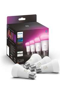 Philips Hue White & Color Ambiance E27 Viererpack 4x570lm