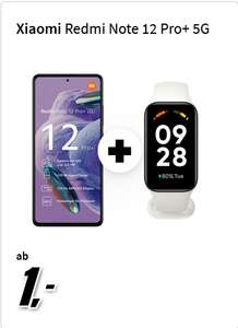 O2 Netz: Xiaomi Redmi Note 12 Pro+ 5G 256GB alle Farben & Smart Band 2 im Allnet/SMS Flat 6GB LTE für 14,99€/Monat, 1€ Zuzahlung