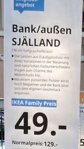 [ IKEA Kiel ] Außenbank Själland mit Holz- oder Metallsitzfläche - FamilyPreis
