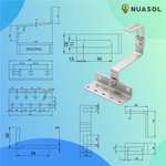 NuaSol - NuaFix 10x Dachhaken Photovoltaik Solarmodule - verstellbar, Edelstahl