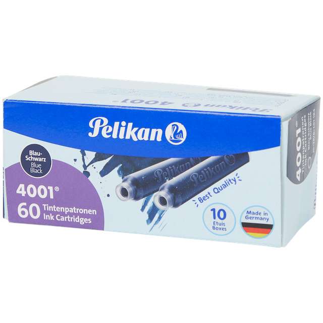 Pelikan Tintenpatronen 4001 blau schwarz 60 STK.
