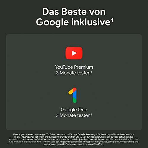 Google Pixel 7 Pro Obsidian 256 GB für 859 Euro