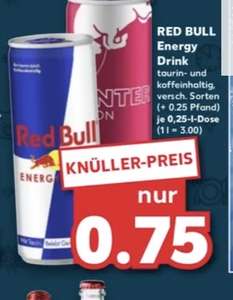 Red Bull verschiedene Sorten (0,25L)für 0,75€ Kaufland München