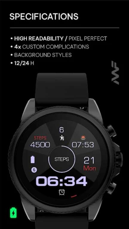 (Google Play Store) Awf Parts - watch face (WearOS Watchface)
