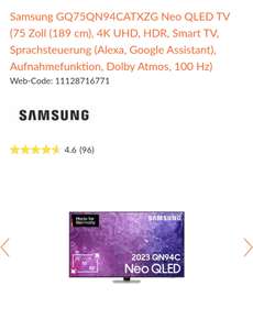 Samsung QLED GQ75QN94CAT zum Top Preis!!