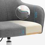 Songmics Bürostuhl OBG019 in Grau | verstellbare Sitzhöhe | TÜV Rheinland geprüft | max. 120kg | einfache Montage