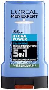 L'Oréal Men Expert Duschgel und Shampoo für Männer, 5in1 Körperpflege Hydra Power, 250 ml [PRIME/Sparabo; für 1,39€ bei 5 Abos]